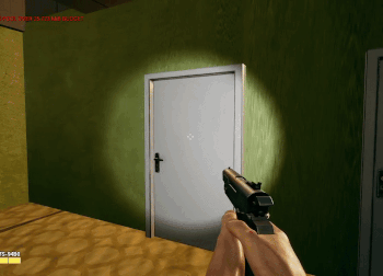 Shooting holes in door